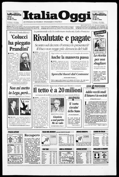 Italia oggi : quotidiano di economia finanza e politica